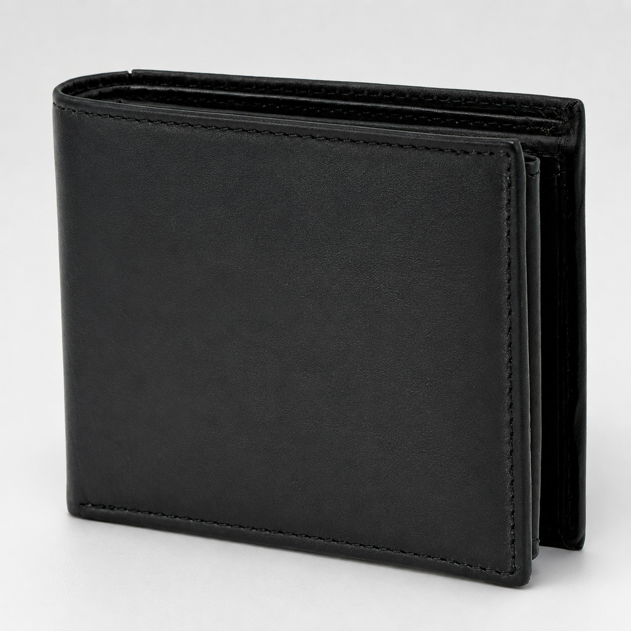 Echtleder Portemonnaie Schwarz