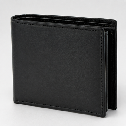 Echtleder Portemonnaie Schwarz