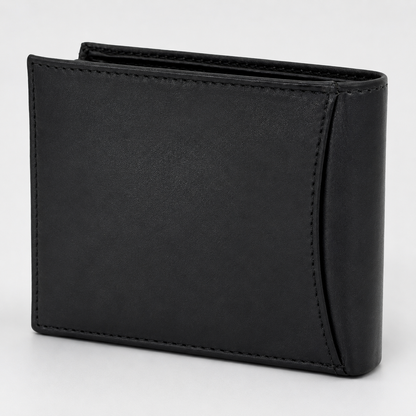 Echtleder Portemonnaie Schwarz